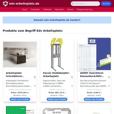 Screenshot edv-arbeitsplatz.de