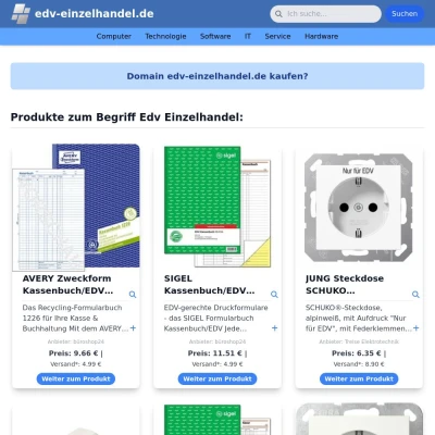 Screenshot edv-einzelhandel.de