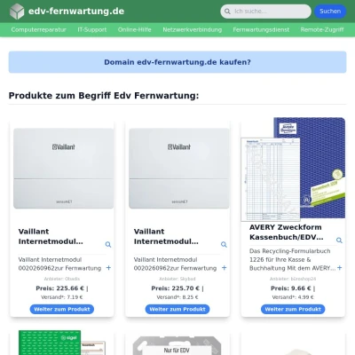 Screenshot edv-fernwartung.de