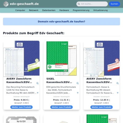 Screenshot edv-geschaeft.de