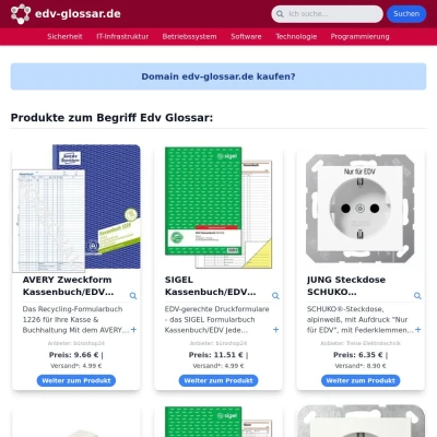 Screenshot edv-glossar.de