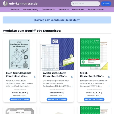 Screenshot edv-kenntnisse.de