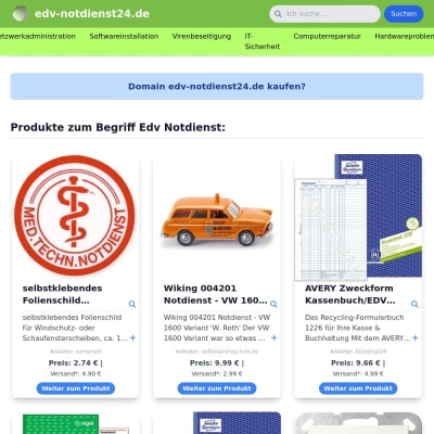 Screenshot edv-notdienst24.de