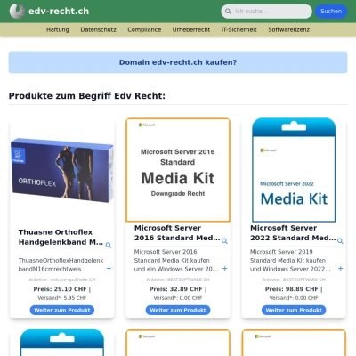Screenshot edv-recht.ch