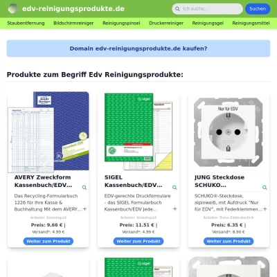 Screenshot edv-reinigungsprodukte.de