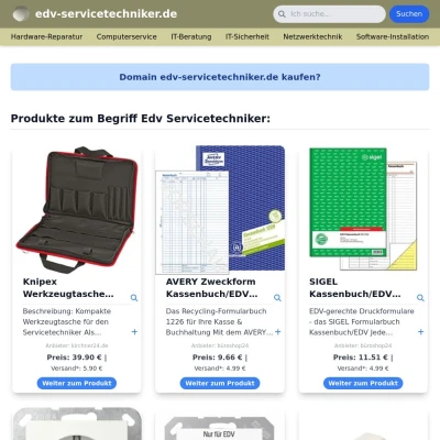 Screenshot edv-servicetechniker.de