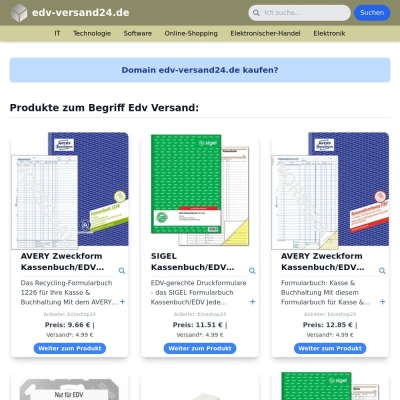 Screenshot edv-versand24.de