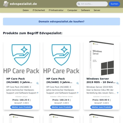 Screenshot edvspezialist.de