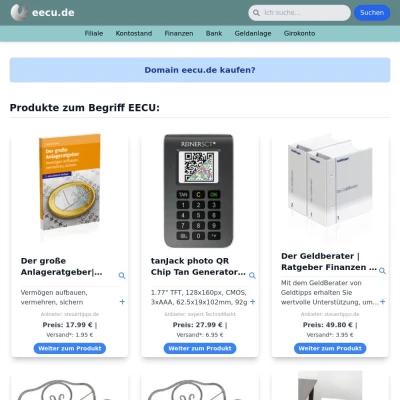 Screenshot eecu.de