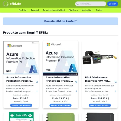 Screenshot efbl.de