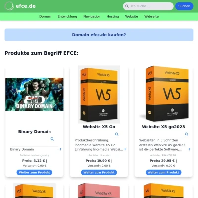Screenshot efce.de