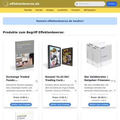 Screenshot effektenboerse.de