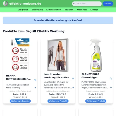 Screenshot effektiv-werbung.de