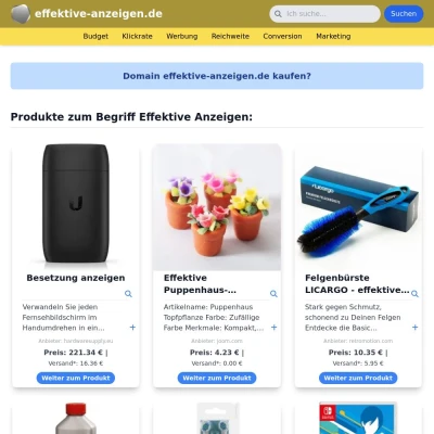 Screenshot effektive-anzeigen.de