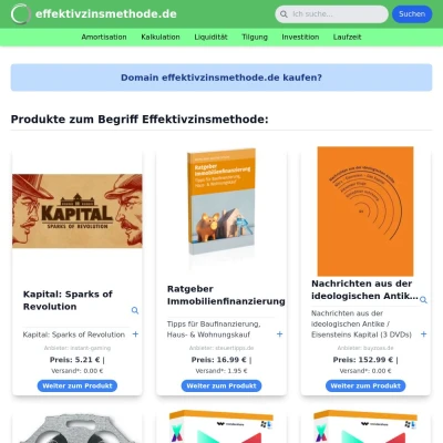 Screenshot effektivzinsmethode.de
