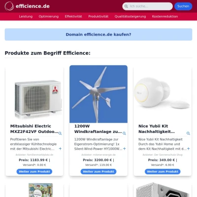 Screenshot efficience.de