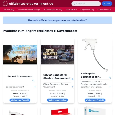 Screenshot effizientes-e-government.de