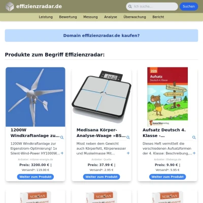 Screenshot effizienzradar.de