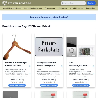 Screenshot efh-von-privat.de