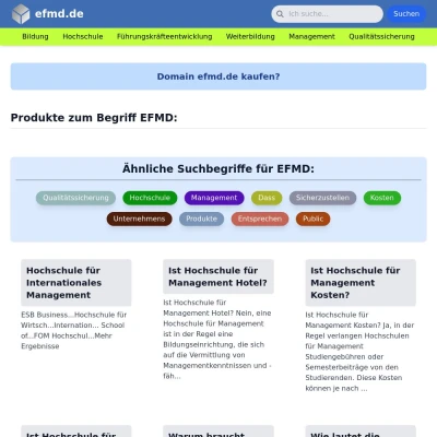 Screenshot efmd.de