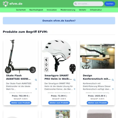 Screenshot efvm.de