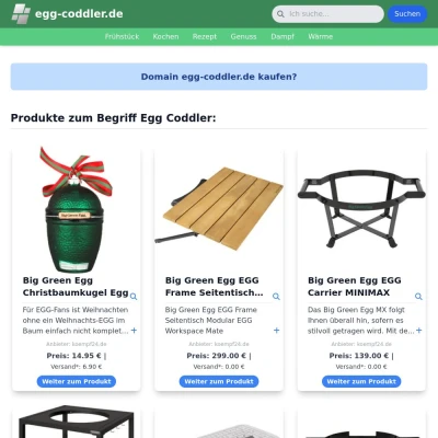 Screenshot egg-coddler.de