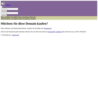 Screenshot ehbz.de