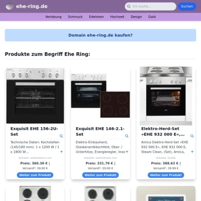 Screenshot ehe-ring.de