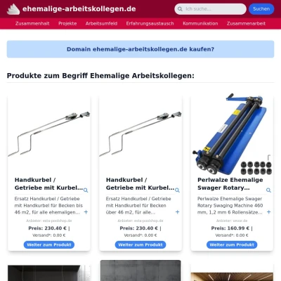 Screenshot ehemalige-arbeitskollegen.de