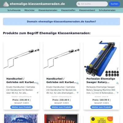 Screenshot ehemalige-klassenkameraden.de