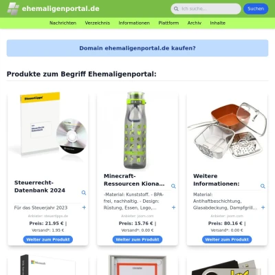 Screenshot ehemaligenportal.de