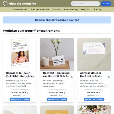 Screenshot ehesakrament.de