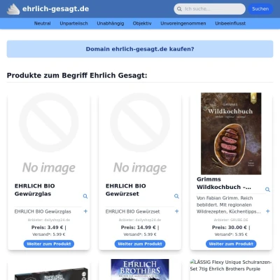 Screenshot ehrlich-gesagt.de