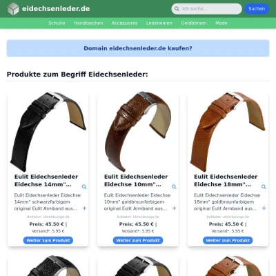 Screenshot eidechsenleder.de