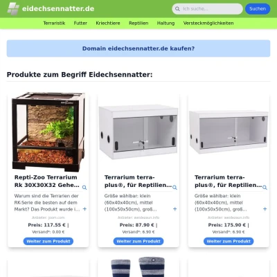 Screenshot eidechsennatter.de