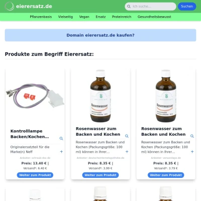 Screenshot eierersatz.de