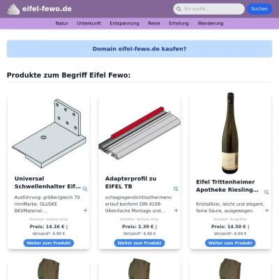 Screenshot eifel-fewo.de