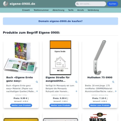 Screenshot eigene-0900.de
