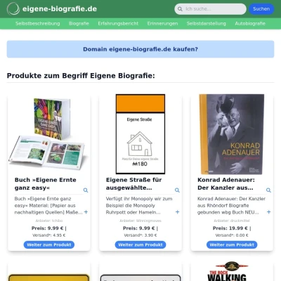 Screenshot eigene-biografie.de