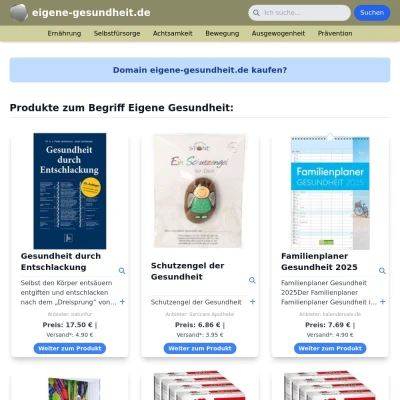 Screenshot eigene-gesundheit.de