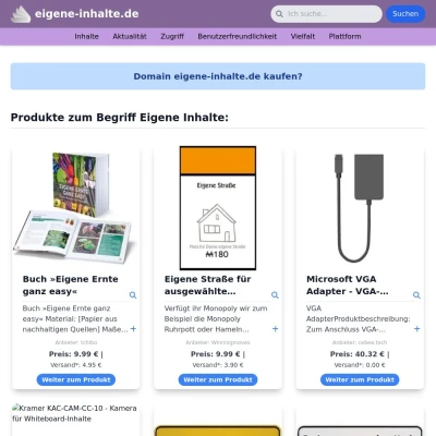 Screenshot eigene-inhalte.de