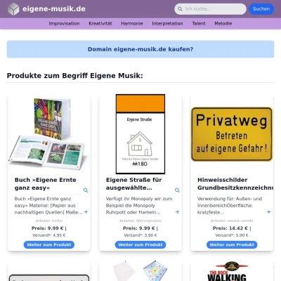 Screenshot eigene-musik.de