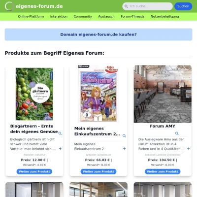 Screenshot eigenes-forum.de