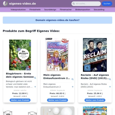 Screenshot eigenes-video.de