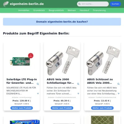 Screenshot eigenheim-berlin.de