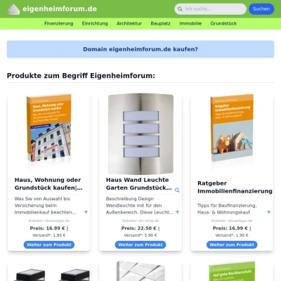 Screenshot eigenheimforum.de