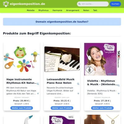 Screenshot eigenkomposition.de