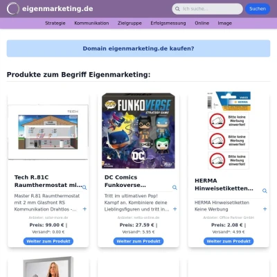 Screenshot eigenmarketing.de