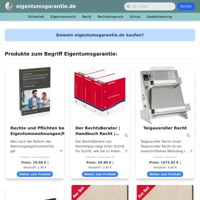 Screenshot eigentumsgarantie.de