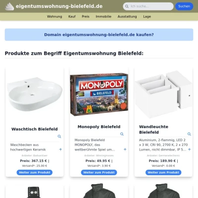 Screenshot eigentumswohnung-bielefeld.de